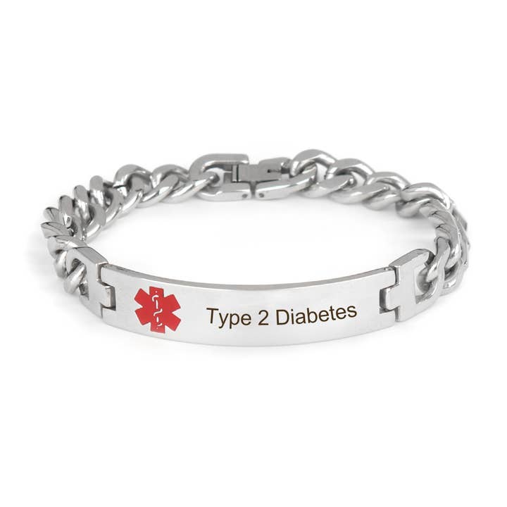 Anavia - Wholesale Link & Chain Bracelet - Medical ID Alert Bracelet - Personalized Emergency Jewelry