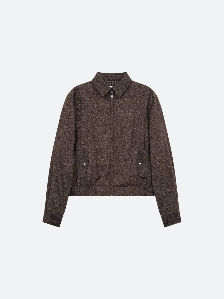 Brown Speckled Blouson Jacket for wholesale by FRGL