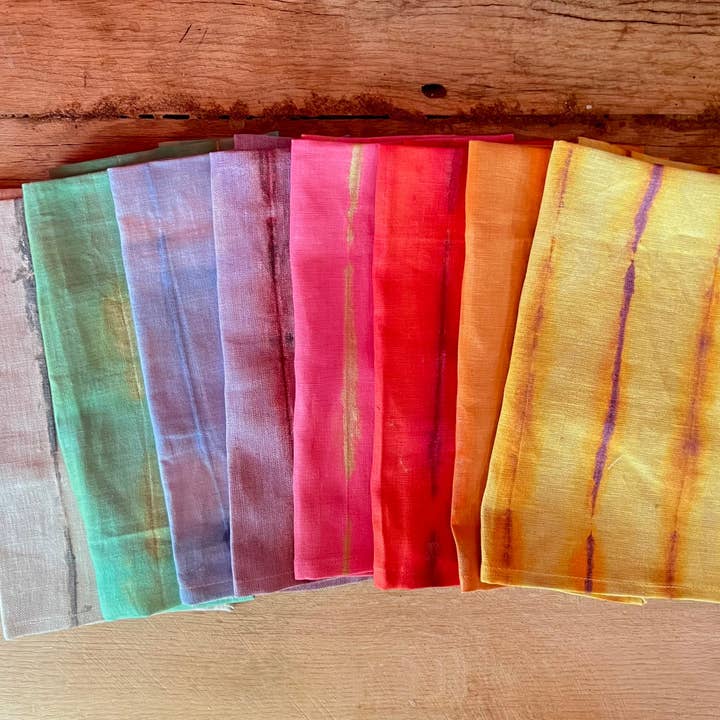 Tulusa - Wholesale Dinner & Cloth Napkin - *HIGH BROW HIPPIE - SET OF 4 LINEN SHIBORI NAPKINS7