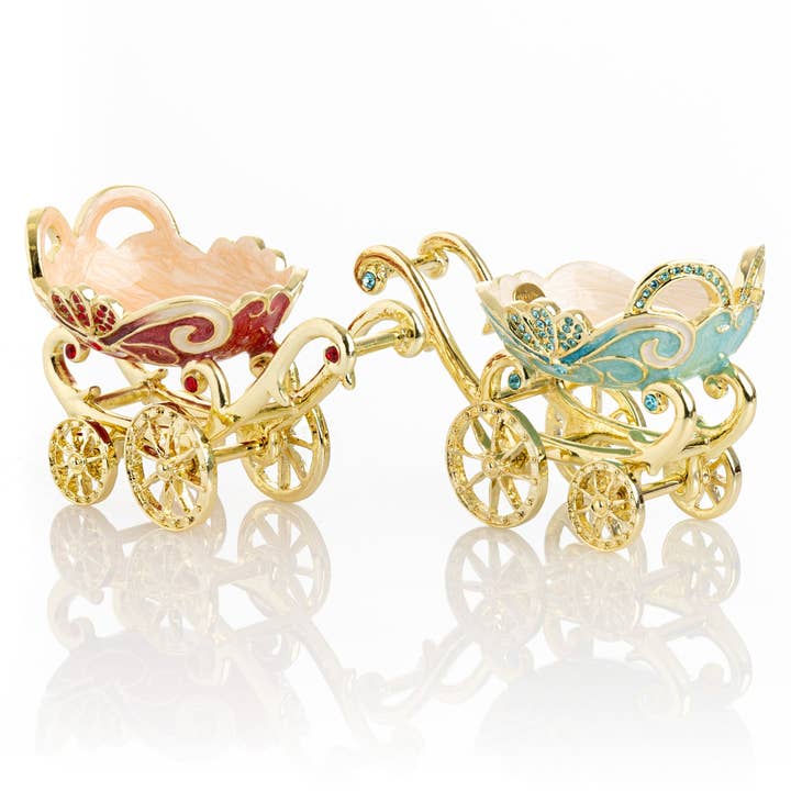 Keren Kopal - Wholesale Sieradendoos/organizer - Red vintage kinderwagen Trinket Box kinderwagen17