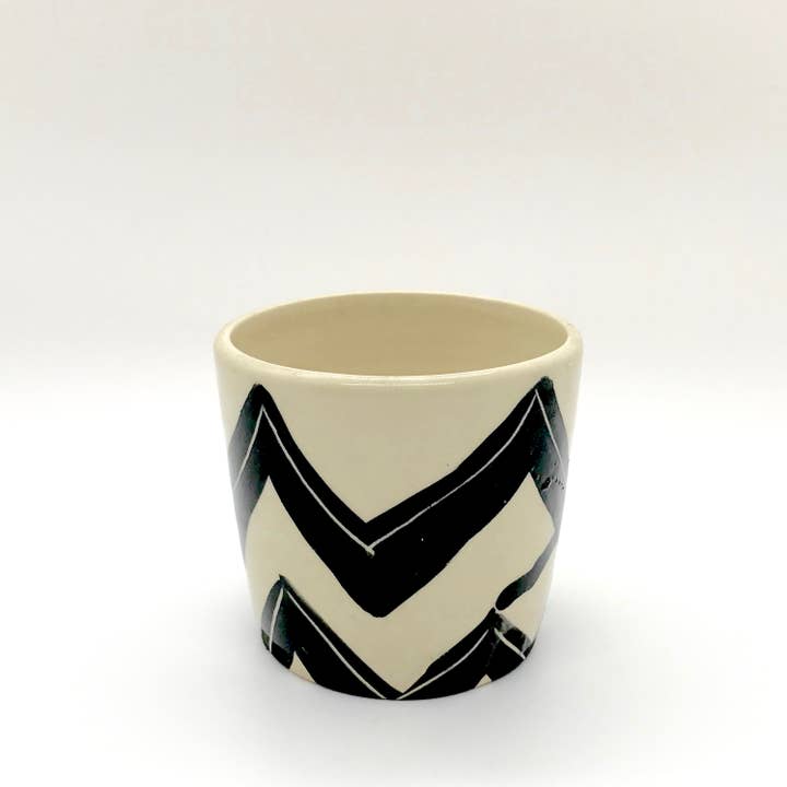 Black Chevron Cup - C017 for wholesale by Hello Klai