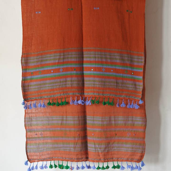 Annahmol - Wholesale Scarf - Unisex - Organic Indigenous Woven Cotton & Natural Dye Scarf44