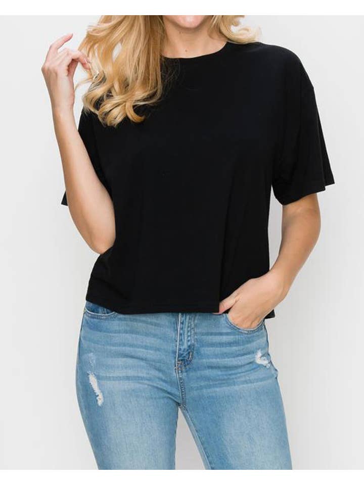 2&moon - Wholesale Screen Printed T-Shirt - Women's - Cowboy Ace playing cards Graphic Crop Tee.