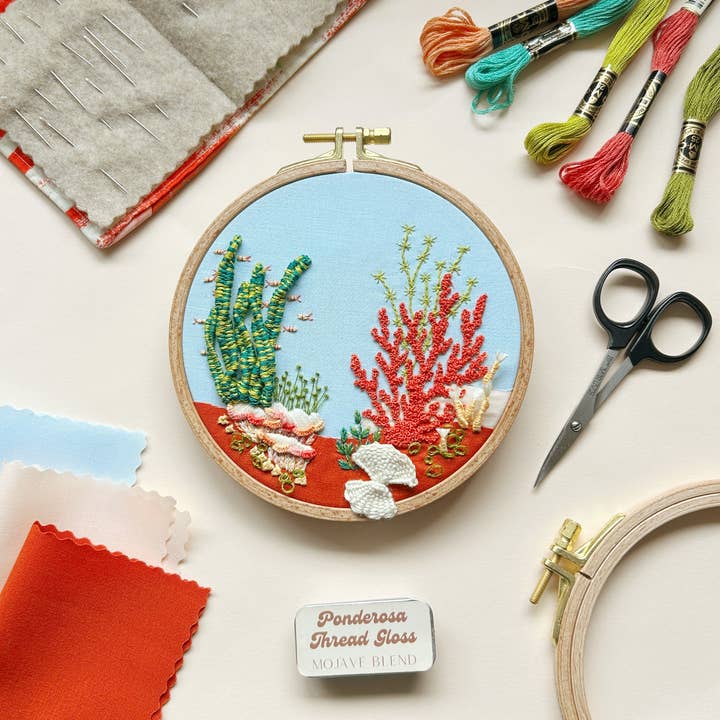 MCreativeJ - Wholesale Embroidery/Cross Stitch Supplies - Under the Sea - 3D Raised Stitching - Advanced Embroidery Kit