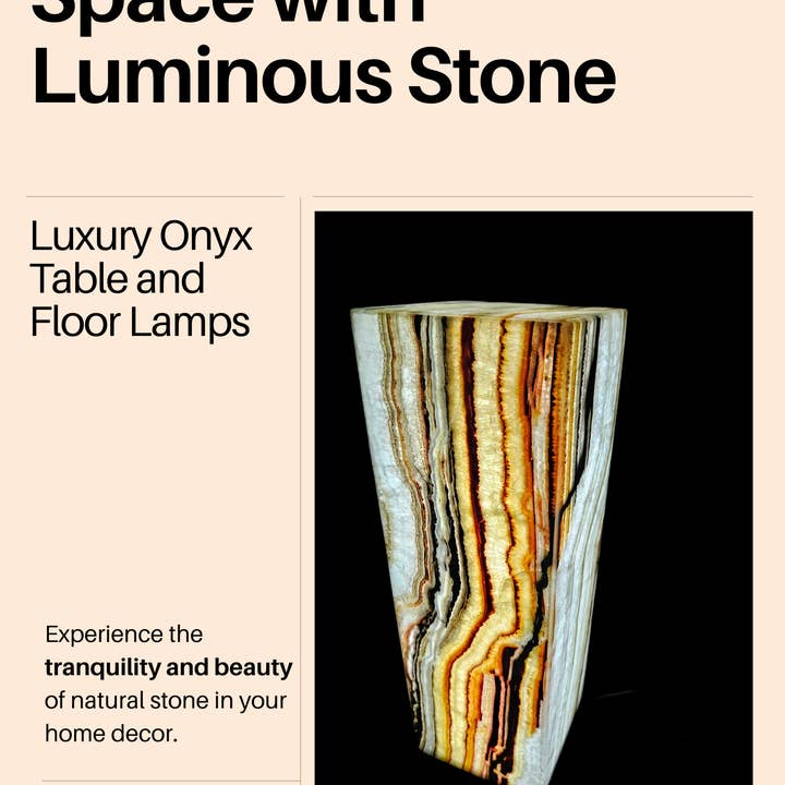 Luminous Stone - Wholesale Accent/Desk Lamp - Rainbow Onyx table lamp.1