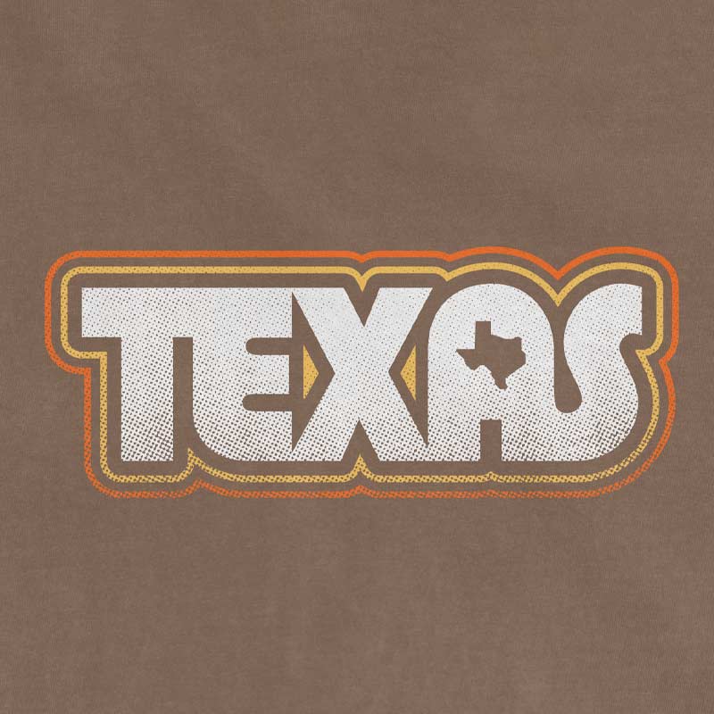 Gusto Graphic Tees - Wholesale Screen Printed T-Shirt - Unisex - Retro Texas T-Shirt | Comfort Colors 1717 Vintage Texas Tee5