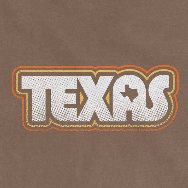 Gusto Graphic Tees - Wholesale Screen Printed T-Shirt - Unisex - Retro Texas T-Shirt | Comfort Colors 1717 Vintage Texas Tee5