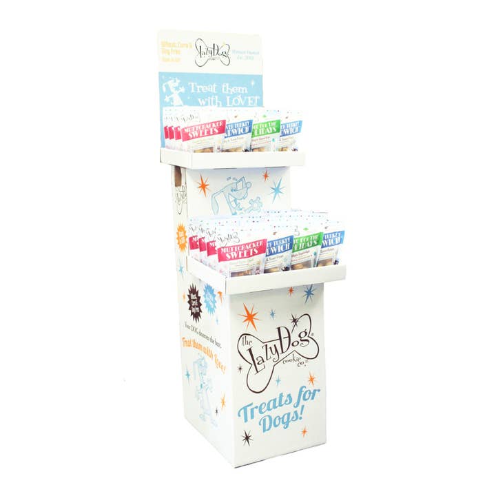 The Lazy Dog Cookie Co., Inc. - Wholesale Pet Treats - Dog - Vintage Holiday Floor Display (40 ct)