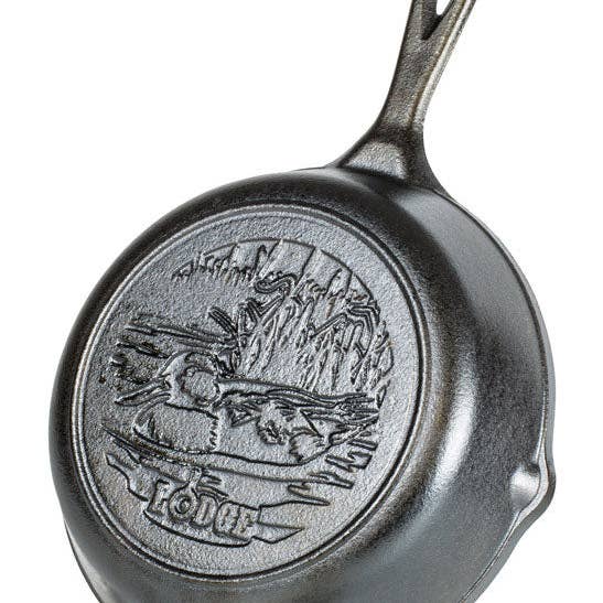 Lodge Wildlife Mallard Cast Iron Skillet 8" Black for wholesale by Everyday Supply Co