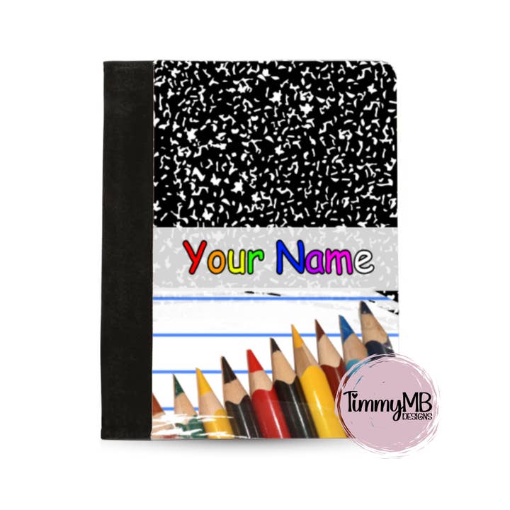 Cahier de composition : Crayons de couleur - Portfolio de bloc-notes personnalisé pour la vente par TimmyMB Designs