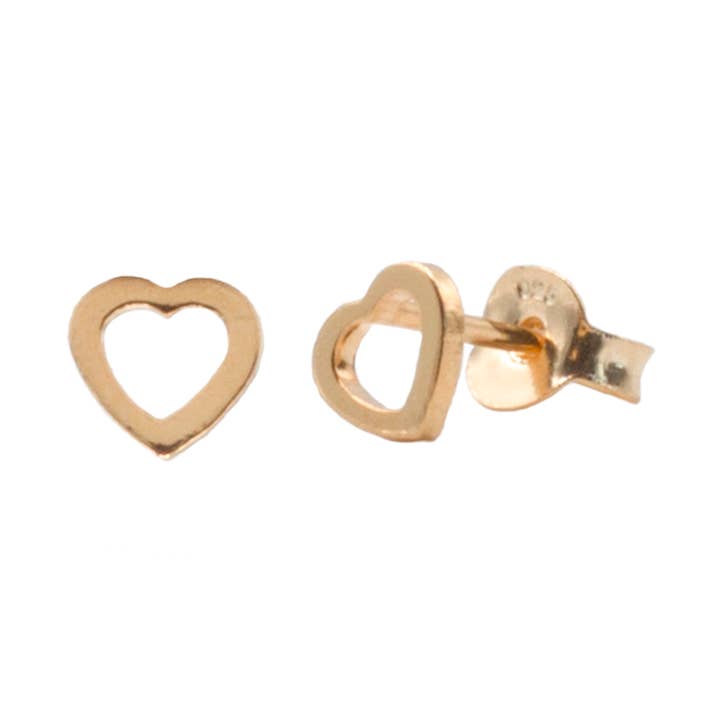 Cuore 925 silver rose gold-plated earrings for wholesale by Impala