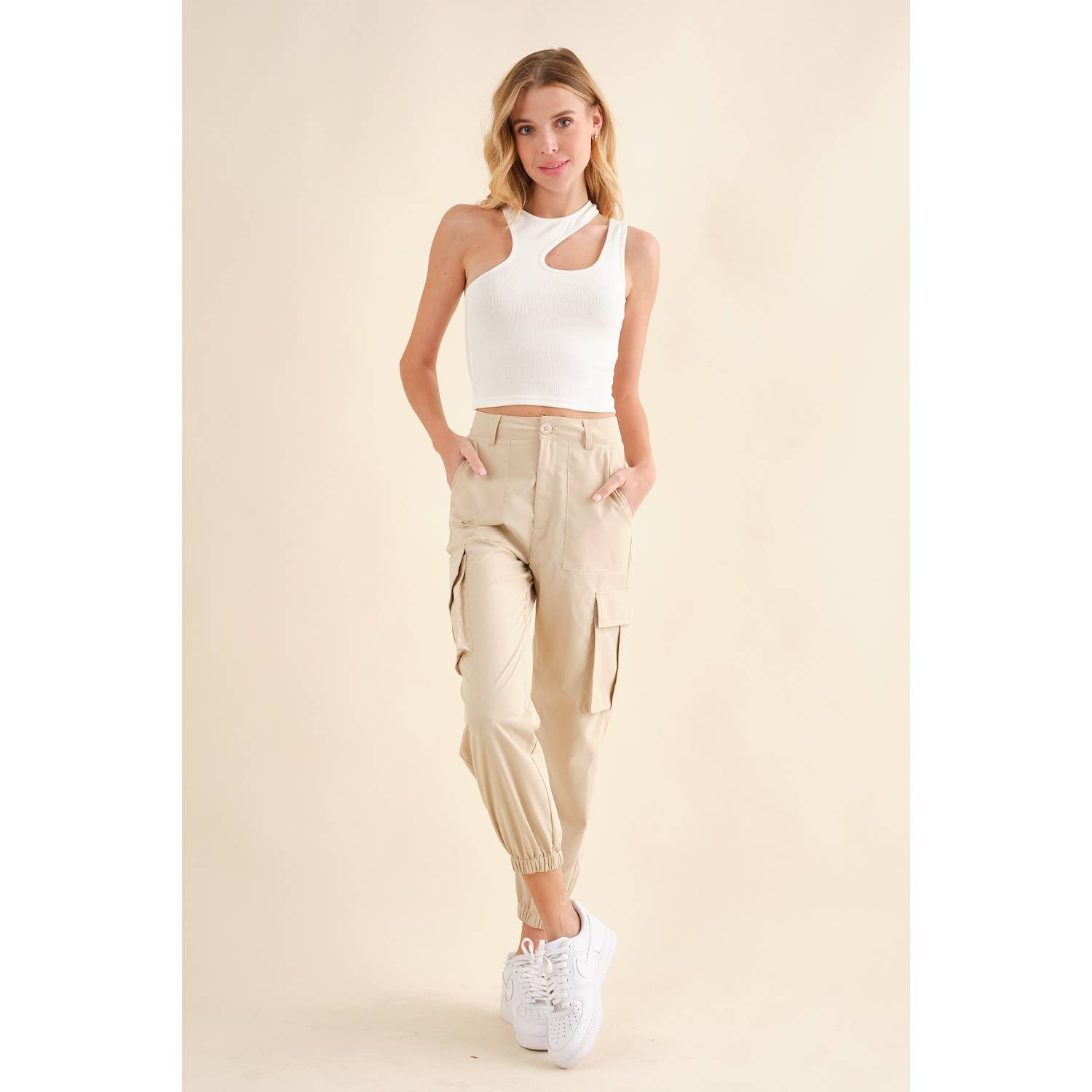 Hersy - Wholesale Athletic Sweatpants/Joggers - Women's - Cargo Jogger Pants-HP002910
