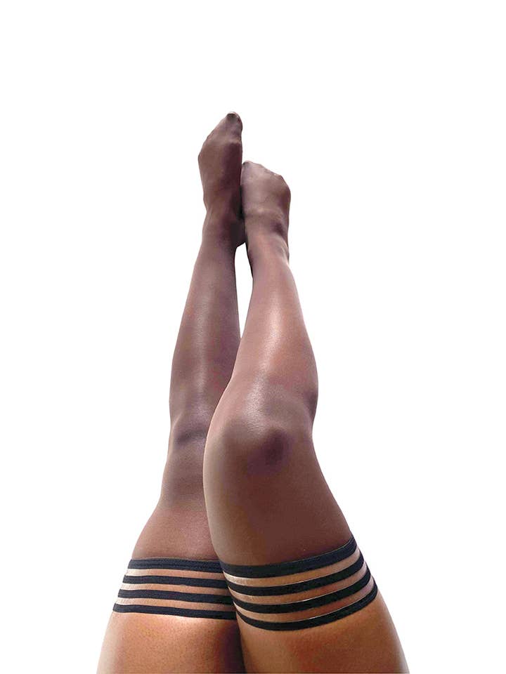 Kix'ies – Engroshandel Strømper – til kvinder – Strømpebukser- Marissa Sheer Chocolate Brown Lårhøje Strømper2