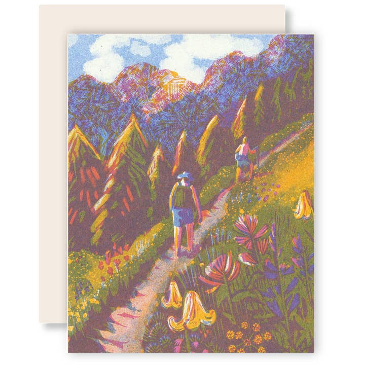 Caminhada Juntos - Cartão Risograph Diário por atacado de Heartell Press