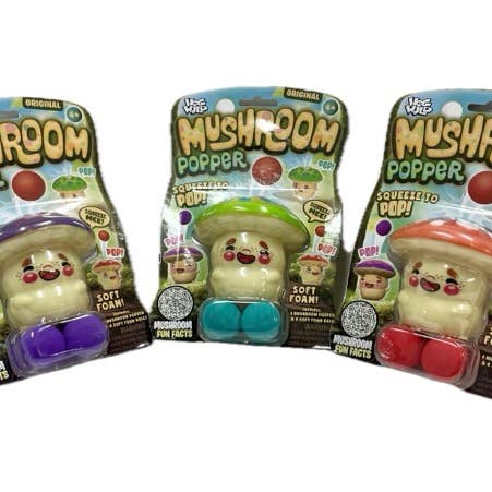 Hog Wild Mushroom Popper Squishy Toy for wholesale by Hogwild