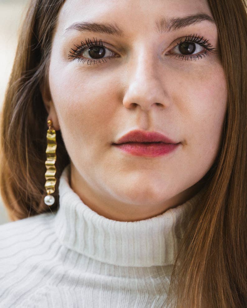 Tilly Doro - Wholesale Dangle Earrings - Wave & Pearl earrings2