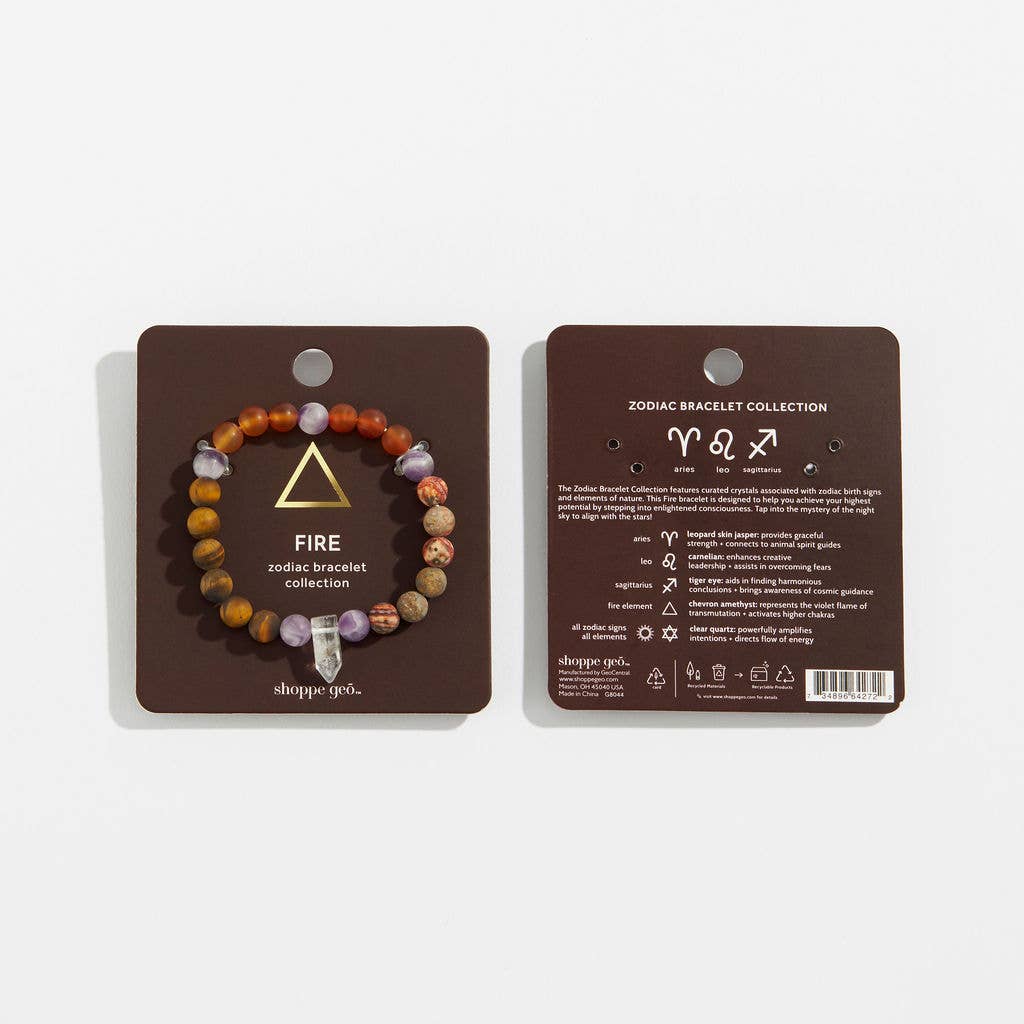 GeoCentral – wholesale Beaded bracelet – Zodiac Crystal Bead Bracelet Collection: Fire 8mm2
