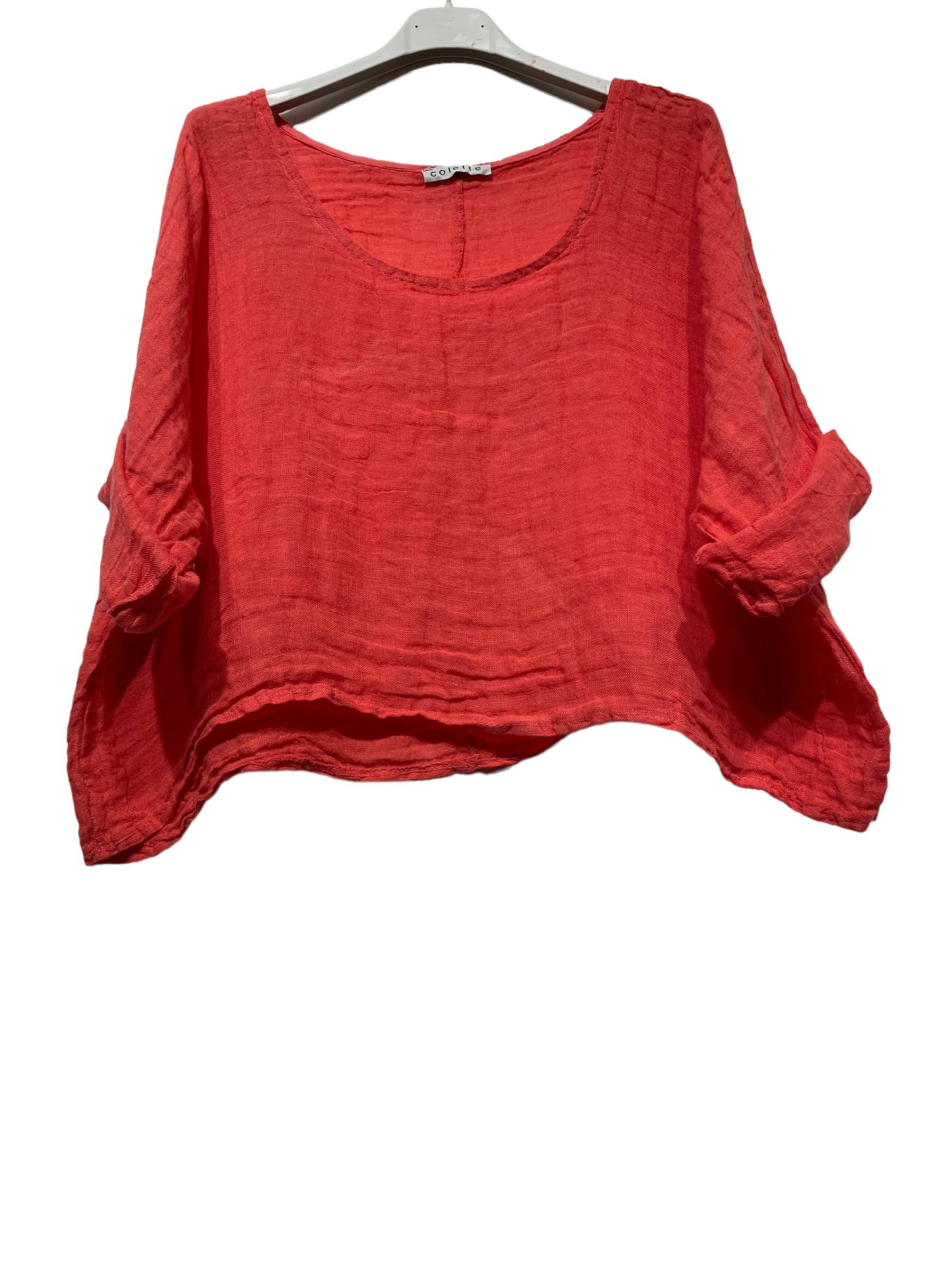 LINEN & COTTON HOUSE – Engroshandel Bluse - Dame – 18415 top i hør til forårs- og sommertøj3