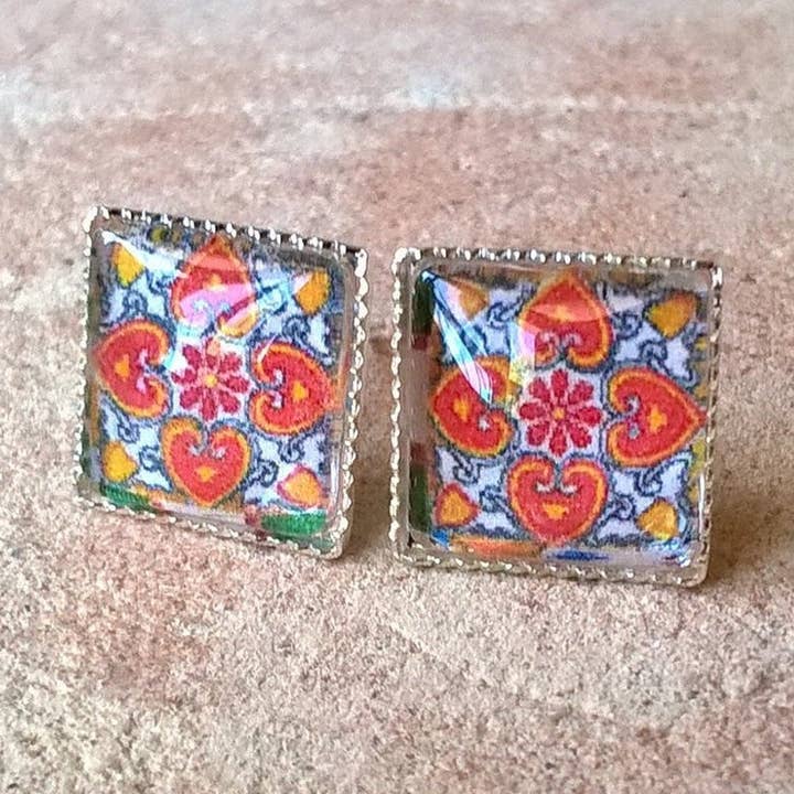Small Mexican Stud Earrings for wholesale by Inês Lamy