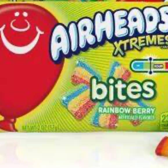 O'Shea's Candies Sweet Shop - Wholesale Hard Candy - Impulse Airhead Extreme BITES Rainbow 🌈 18ct Display Box6