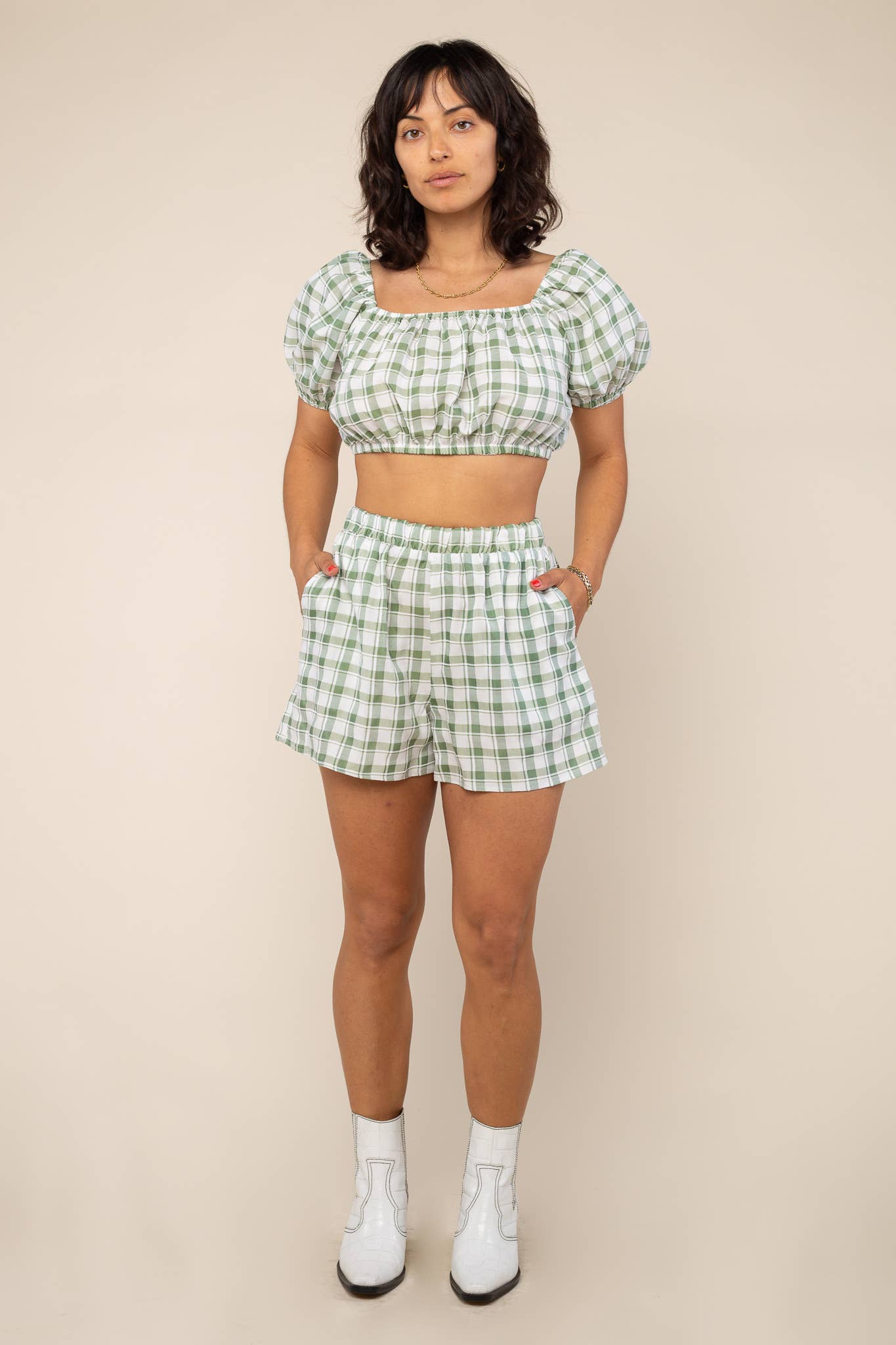 NLT - Wholesale Shorts - Women's - Blake Plaid Shorts - Plus Size5