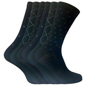Pontivia Commerce – wholesale Socks – Men's – 6 pairs mens formal patterned coloured dress cotton socks7