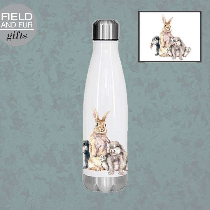 Bouteille isotherme, Bramble, Lexie & Tommy, Rabbits pour la vente par Field and Fur Gifts