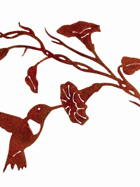 Hummingbird on Morning Glory Branch Tab for wholesale by Elegant Garden Design