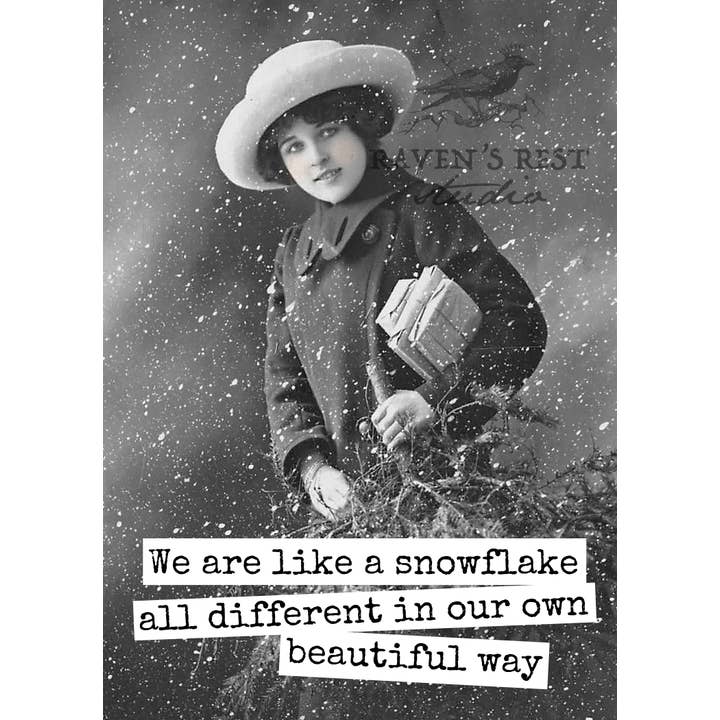 Siamo come un fiocco di neve tutti diversi nella nostra bellezza per la vendita all'ingrosso da parte di Raven's Rest Studio