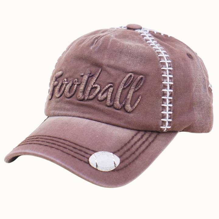 Olive & Pique - Wholesale Baseball Cap - Women's - FOOTBALL themed baseball cap, Adjustable2