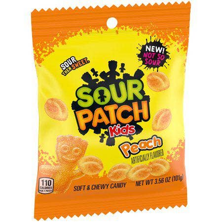 Long Island Candy Factory - Wholesale Gummy - Sour Patch Kids 3.56 Oz Peg Bag Peach0