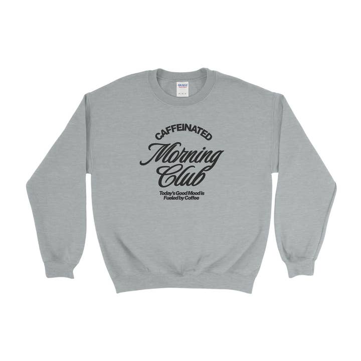 Lucy + Company - Wholesale Graphic Sweatshirt - Women's - Caffeinated Morning Club Sweatshirt2