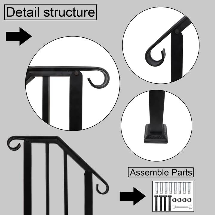 Paris Loft Inc - Wholesale Outdoor Ornament/Decor - Metal Outdoor Stair Railings1