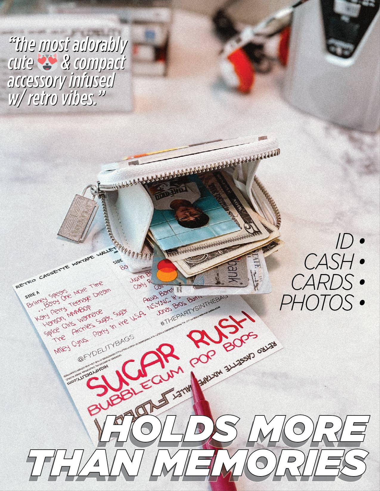 Fydelity – wholesale Plånbok - Dam – 70261: Kassettbandsplånbok | Rosa Matt4