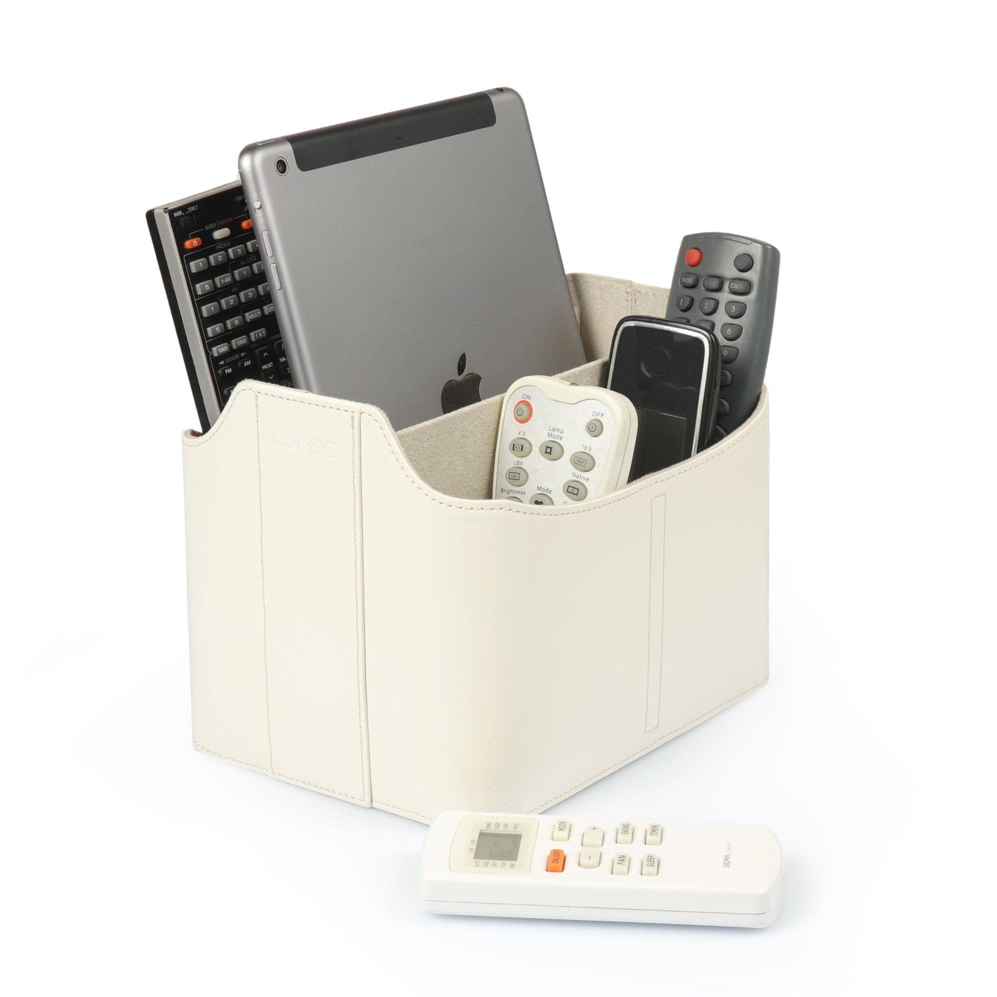 Londo - Wholesale Desk Organizer - Londo Leather Remote Control Organizer and Caddy with Tablet Slot39