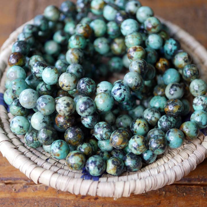 Gemstone Stretch Bracelet African Turquoise-Natural for wholesale by Superior Stones & Gifts INTL LLP