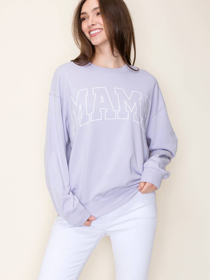 SUDADERA ESTAMPADA PREMIUM «MAMA» para venta al por mayor de Tres Bien, Inc