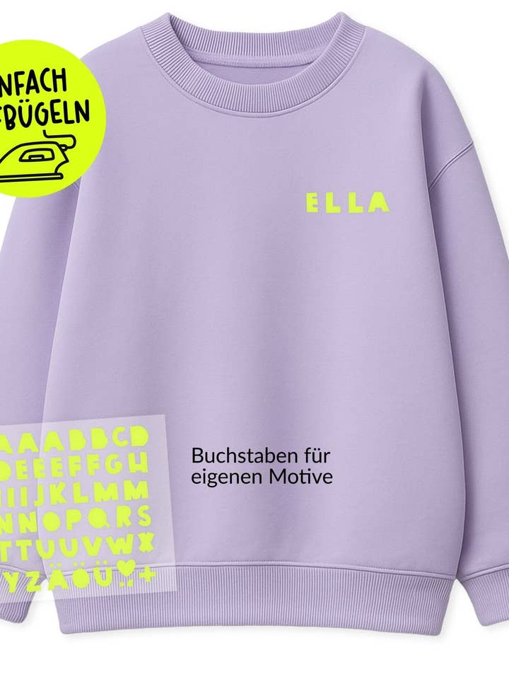 Patch de troupeau - Lettres ABC *thermocollantes* pour la vente par Paul und Clara