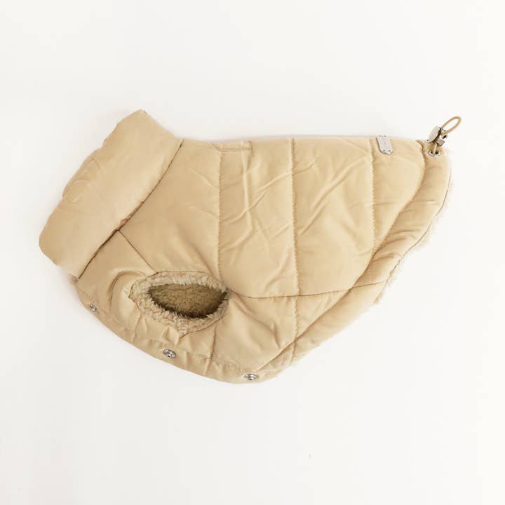 Snow Puffer Jacket - Beige for wholesale by Le Chien Bleu NY