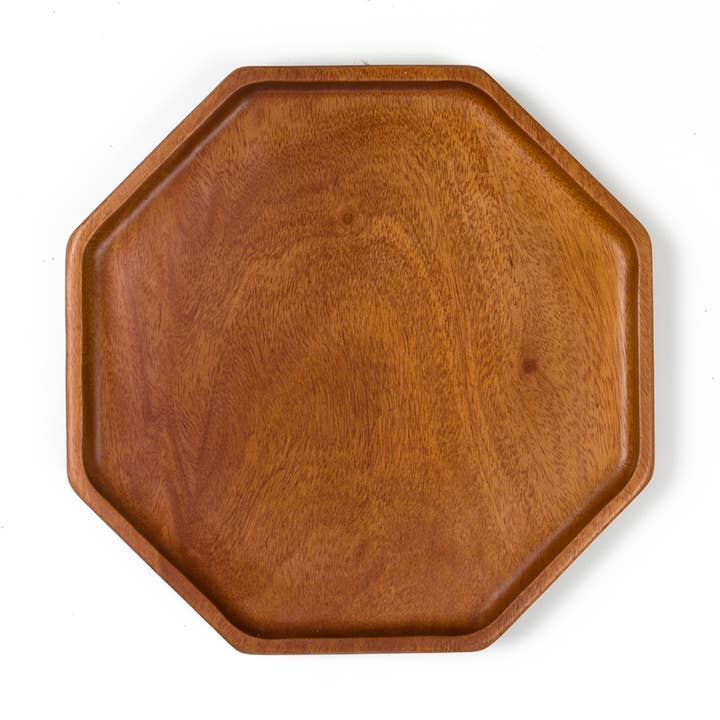 Khaya Wood - Octagon Dessert Plate - Eco-friendly for wholesale by Khaya Woodware