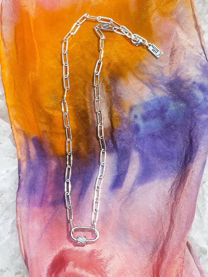 COLLIER MOUSQUETON EN ARGENT STERLING pour la vente par Native Gem