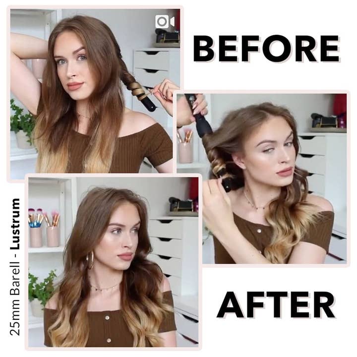 Black Lustrum 5-in-1 Curling Wand Set – Interchangeable Barrels for wholesale on Faire7