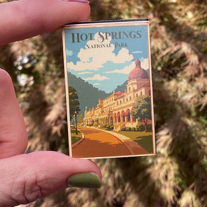 National Parks and Beyond - Wholesale Matches - Hot Springs National Park Vintage-looking Matchboxes