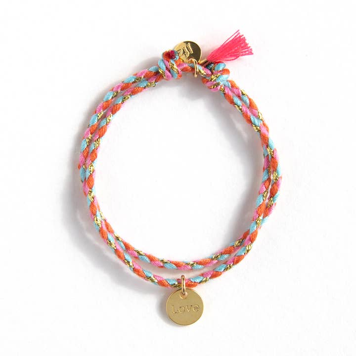 Braided Bracelet Love Medal for wholesale by Le Petit Lien de Paris