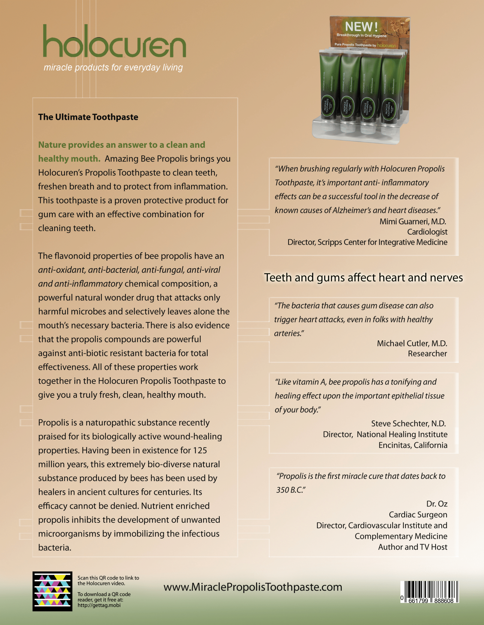 Holocuren Miracle Body Care and Tools - Wholesale Toothpaste - Miracle Propolis Toothpaste with Tea Tree Oil, No Fluoride8