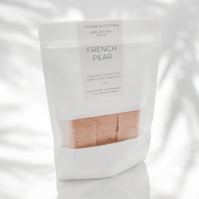 Fondants de cire de soja 100% Poire Française pour la vente par CROUSE OUTFITTERS
