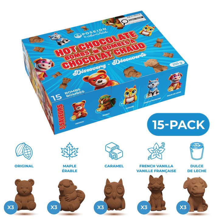Super Hot Chocolate Discovery Box for wholesale by Poseidn - Drink Bombs