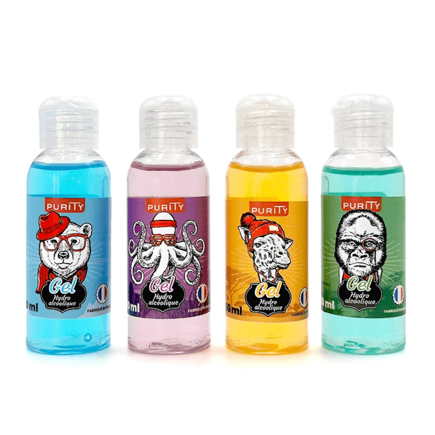 Purity - Wholesale Hand Sanitizer - Mini bottle of 100ml “Polar Bear” hydroalcoholic gel2