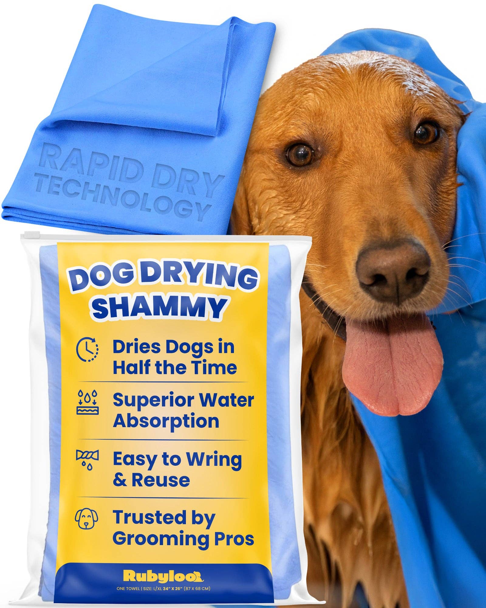 Rubyloo - Wholesale Pet Cleaning Supplies - Dog Drying Shammy Towel10