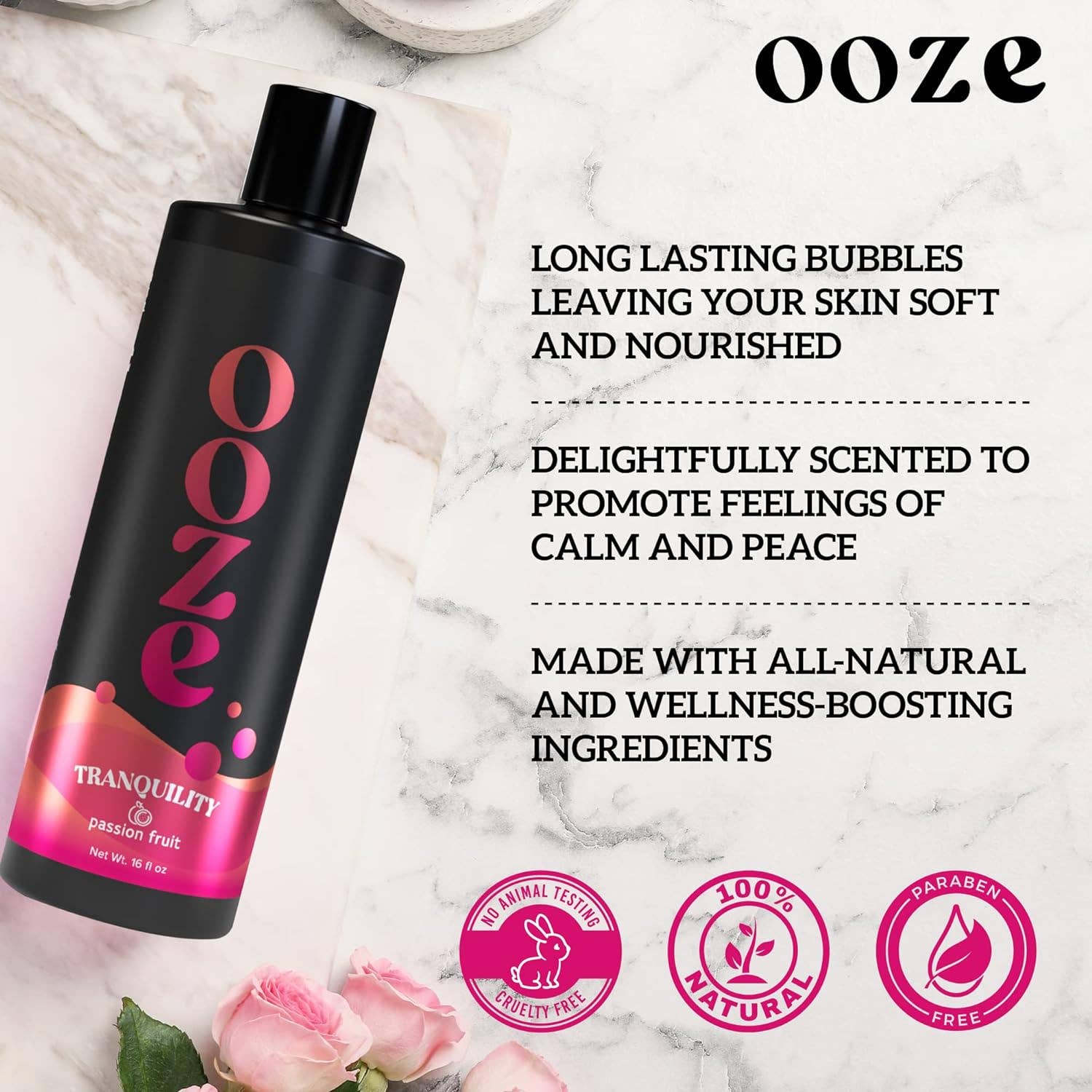 OOZE Bath – wholesale Bubbelbad – Passionsfruktbubbelbad (473ml) - Bubbelbad för kvinnor2